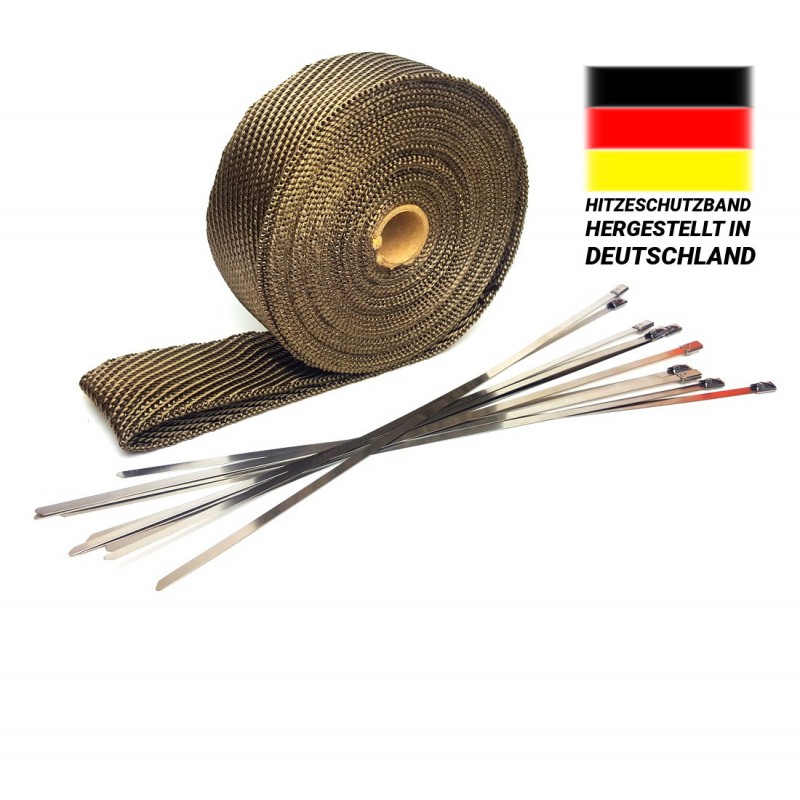 10 Kabelbinder *** Heat Wrap cable tie Basalt Hitzeschutzband 50mm 1400°C 